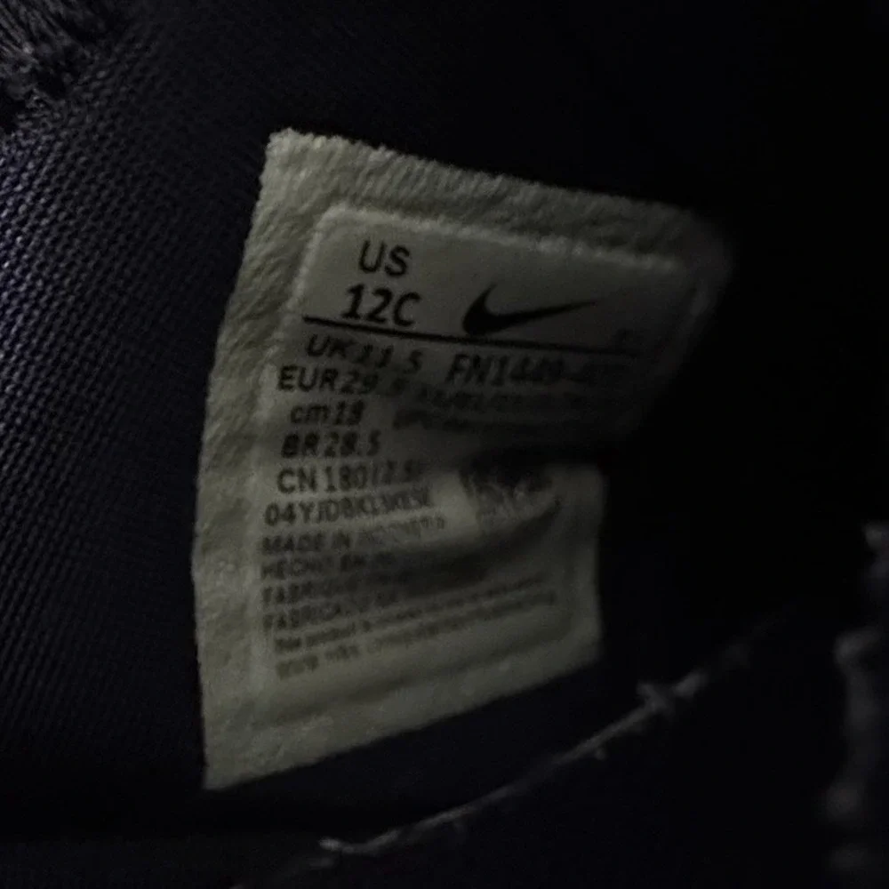 Nike Flex Runner 3 Navy Blue Sneakers No Tie Size 12C